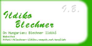 ildiko blechner business card